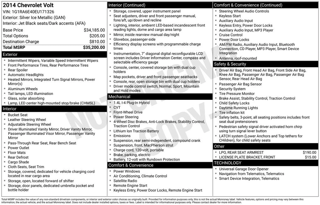 2014 Chevrolet Volt Base - Photo 45
