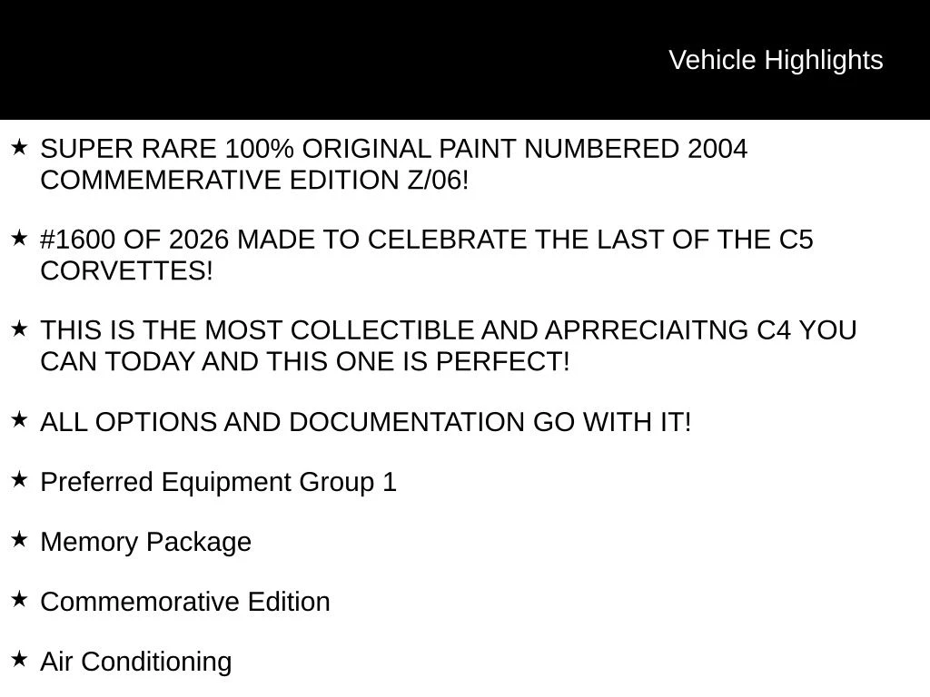 2004 Chevrolet Corvette view 5