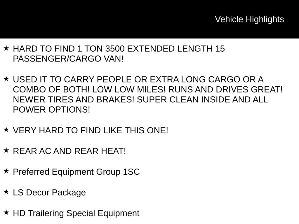 2000 Chevrolet Express Van G3500 view 5