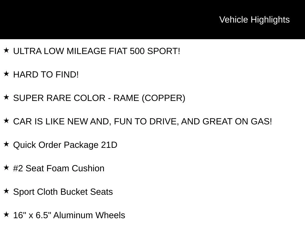2013 Fiat 500 view 5