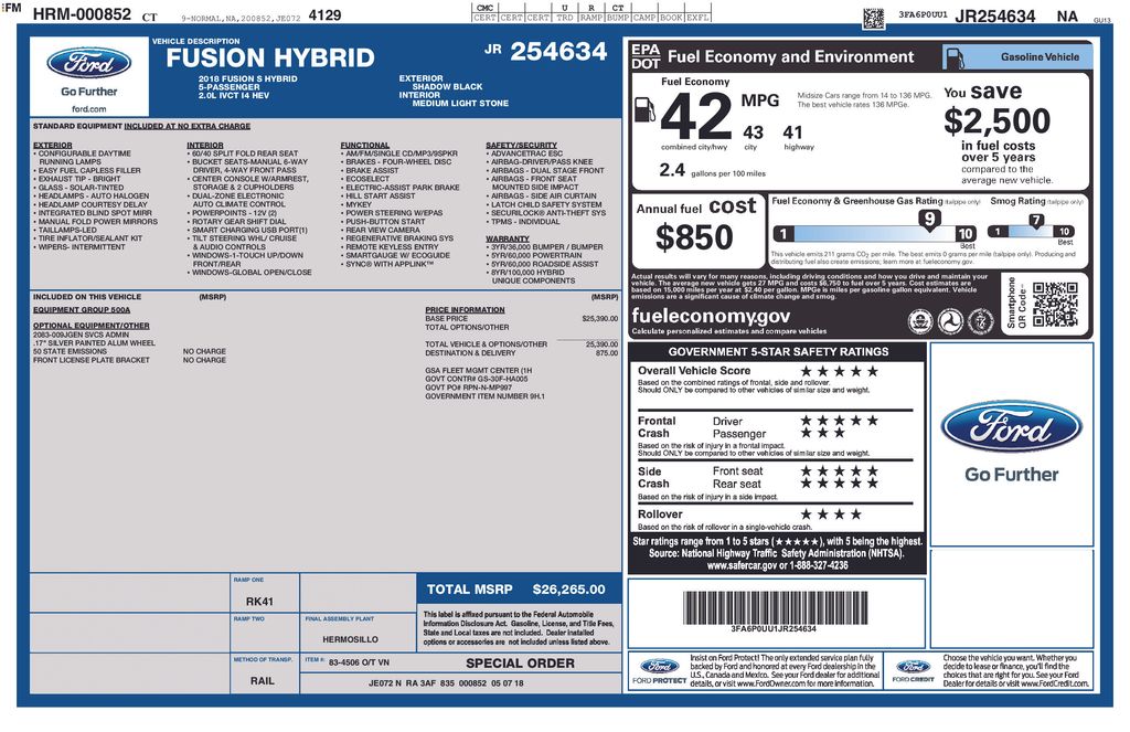 2018 Ford Fusion Hybrid S - Photo 36