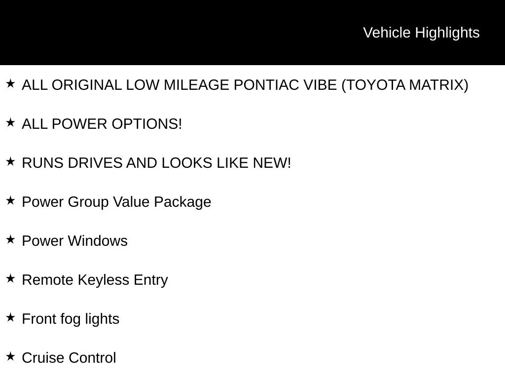 2005 Pontiac Vibe view 5