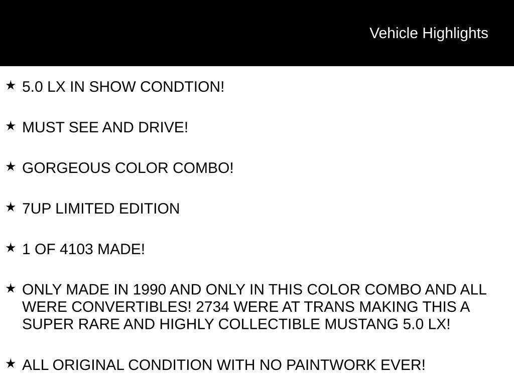 1990 Ford Mustang view 5